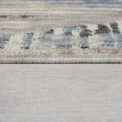 KADIMA DESIGN Teppich geometrisch Blau-Grau 200 x 290 cm - WYE | Sale