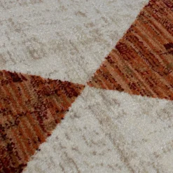 KADIMA DESIGN Teppich geometrisch Rot-Blau 80 x 154 cm - OGMORE | Discount