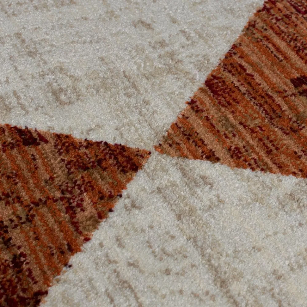 KADIMA DESIGN Teppich geometrisch Rot-Blau 80 x 154 cm - OGMORE | Discount