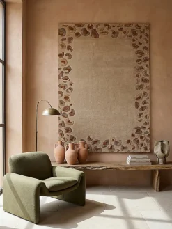 KADIMA DESIGN Teppich Leopard-Bordüre 200 x 300 cm - SABLE | Natur
