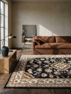 Teppich Orient Dunkelblau 80 x 150 cm - GLAZERT | ^ KADIMA DESIGN Best