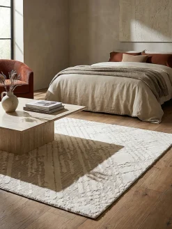KADIMA DESIGN Teppich Rauten 120 x 170 cm - ARLEN | Creme Hot