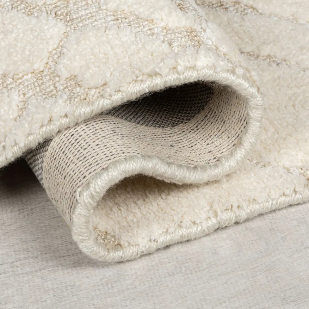 KADIMA DESIGN Teppich Rauten 120 x 170 cm - ARLEN | Creme Hot