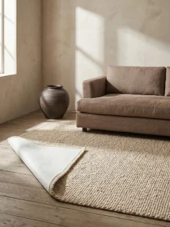 KADIMA DESIGN Teppich uni 80 x 150 cm - ANTI-RUTSCH-UNTERLAGE | Weiß Sale