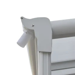 Aileenstore Terrassenüberdachung Aluminium 312 cm als Bausatz Sichtschienen und Hohlkammerplatten Weiß New