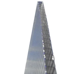 Aileenstore Terrassenüberdachung Aluminium 312 cm als Bausatz Sichtschienen und Hohlkammerplatten Weiß New