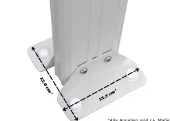 Aileenstore Terrassenüberdachung Aluminium 434 cm als Bausatz Sichtschienen und Hohlkammerplatten Grau Outlet