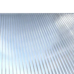 Aileenstore Terrassenüberdachung Aluminium 312 cm als Bausatz Sichtschienen und Hohlkammerplatten Grau Hot