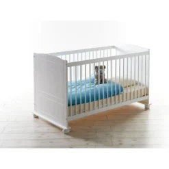 TICAA Babybett Gitterbett Adam Kiefer Weiß New