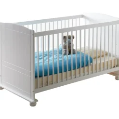 TICAA Babybett Gitterbett Adam Kiefer Weiß New