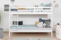 TICAA Etagenbett Stockbett Rene Kiefer massiv Weiß Discount