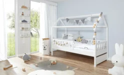 TICAA Hausbett "Traumhaus" Kiefer Weiß Hot