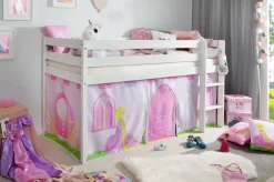 Hochbett "Prinzessin Liora" Kiefer weiß ^ TICAA Discount