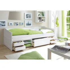 TICAA Sofabett Funktionsbett Gästebett Marlies Kiefer Weiß Clearance