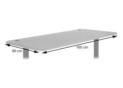 MCW Tischplatte -D40 für Schreibtische, Schreibtischplatte, 160x80cm MVG-zertifiziert ~ braun Struktur Online