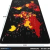 Titanwolf Gaming Mauspad XXL, glattes Stoffgewebe, Speed Mousepad 900 x 400mm große Fläche, Weltkarte rot New