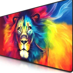 Titanwolf Gaming Mauspad XXL Speed Gaming Mousepad 900x400 mm, Deskpad, rutschfest & abwaschbare Rückseite, für Speed & Präzision, Colour Lion 3 New