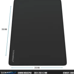 Titanwolf Speed Gaming Mauspad 350 x 250mm Mousepad / 3mm Höhe / rutschfest / strapazierfähig Hot