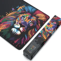 XXL Speed Gaming Mauspad Schwarz 900 x 400mm, XXL Mousepad, Tischunterlage Large Size, verbessert Präzision und Geschwindigkeit ^ Titanwolf Best