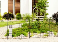 Prestige Home Living Outdoor 11tlg. Teichzaun Unterbogen, ca. 390 x 52,5 cm - Anthrazit inkl. Zubehör Starter-Set New