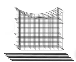 Prestige Home Living Outdoor 11tlg. Teichzaun Unterbogen, ca. 390 x 52,5 cm - Anthrazit inkl. Zubehör Starter-Set New