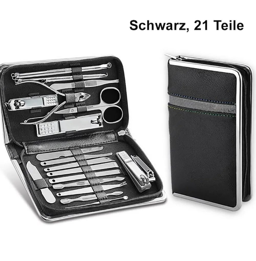 Maniküre- & Pediküre-Set 21-teilig aus Kunstleder - ^ TPFBeauty Online