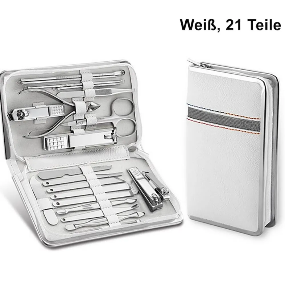 Maniküre- & Pediküre-Set 21-teilig aus Kunstleder - ^ TPFBeauty Online