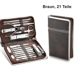 Maniküre- & Pediküre-Set 21-teilig aus Kunstleder - ^ TPFBeauty Online