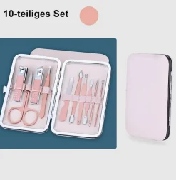 Maniküre- & Pediküre-Set 10-teilig aus Kunstleder - ^ TPFBeauty Discount