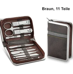 Maniküre- & Pediküre-Set 11-teilig aus Kunstleder - ^ TPFBeauty New
