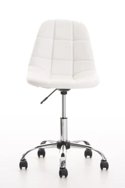 Bürostuhl Emily Kunstleder Creme ^ TPFLiving Sale