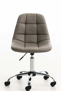 Bürostuhl Emily Kunstleder Creme ^ TPFLiving Sale