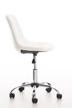 Bürostuhl Emily Kunstleder Creme ^ TPFLiving Sale