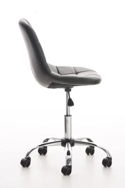 Bürostuhl Emily Kunstleder Creme ^ TPFLiving Sale