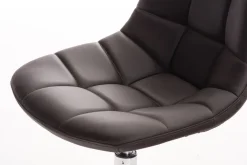 Bürostuhl Emily Kunstleder Creme ^ TPFLiving Sale