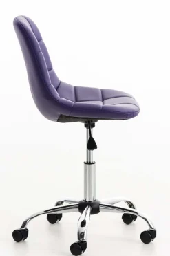 Bürostuhl Emily Kunstleder Creme ^ TPFLiving Sale