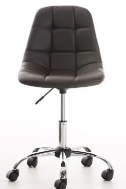 Bürostuhl Emily Kunstleder Creme ^ TPFLiving Sale