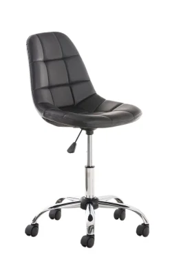 Bürostuhl Emily Kunstleder Creme ^ TPFLiving Sale