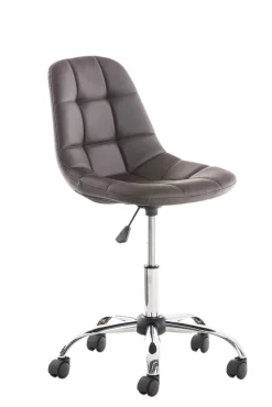 Bürostuhl Emily Kunstleder Creme ^ TPFLiving Sale