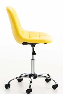 Bürostuhl Emily Kunstleder Creme ^ TPFLiving Sale