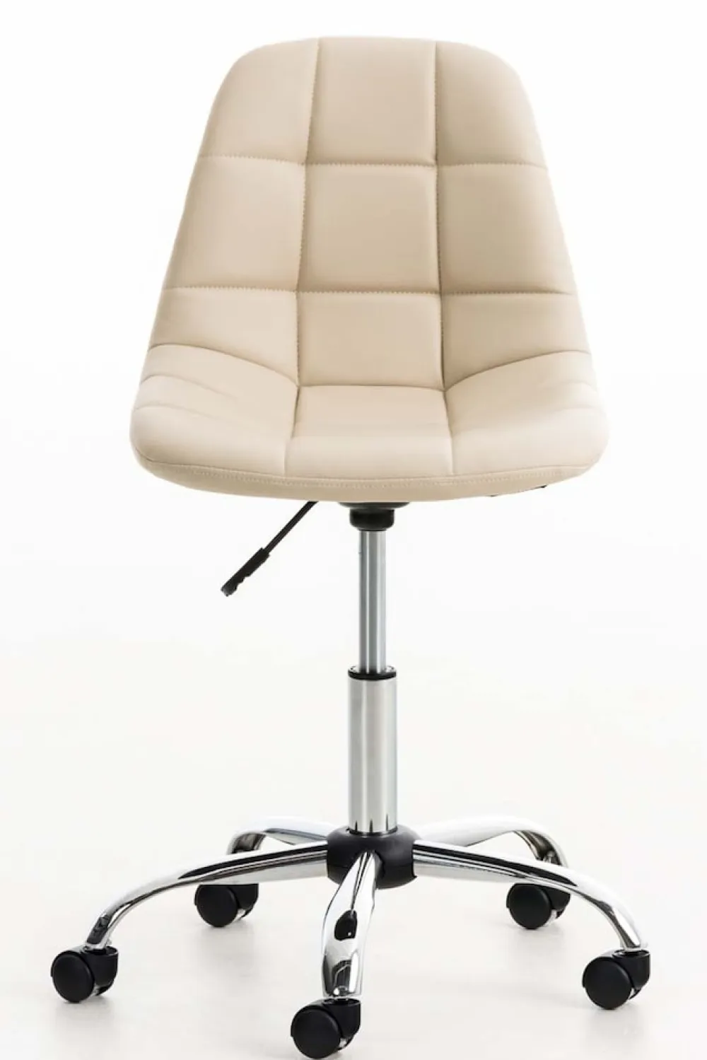 Bürostuhl Emily Kunstleder Creme ^ TPFLiving Sale
