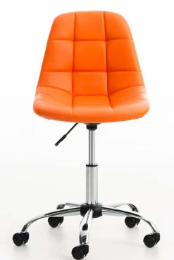 Bürostuhl Emily Kunstleder Creme ^ TPFLiving Sale