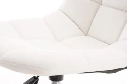 Bürostuhl Emily Kunstleder Creme ^ TPFLiving Sale