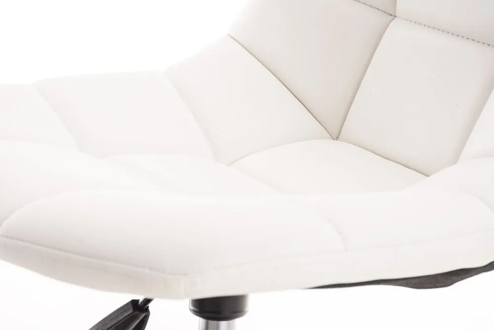 Bürostuhl Emily Kunstleder Creme ^ TPFLiving Sale