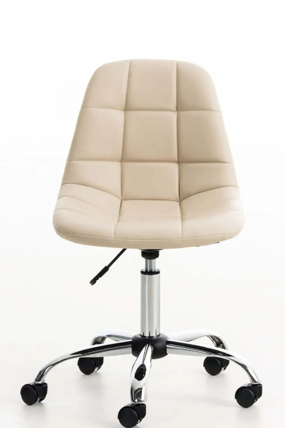 Bürostuhl Emily Kunstleder Creme ^ TPFLiving Sale