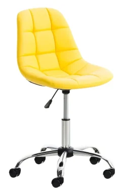 Bürostuhl Emily Kunstleder Creme ^ TPFLiving Sale