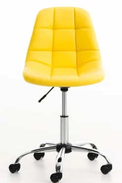 Bürostuhl Emily Kunstleder Creme ^ TPFLiving Sale