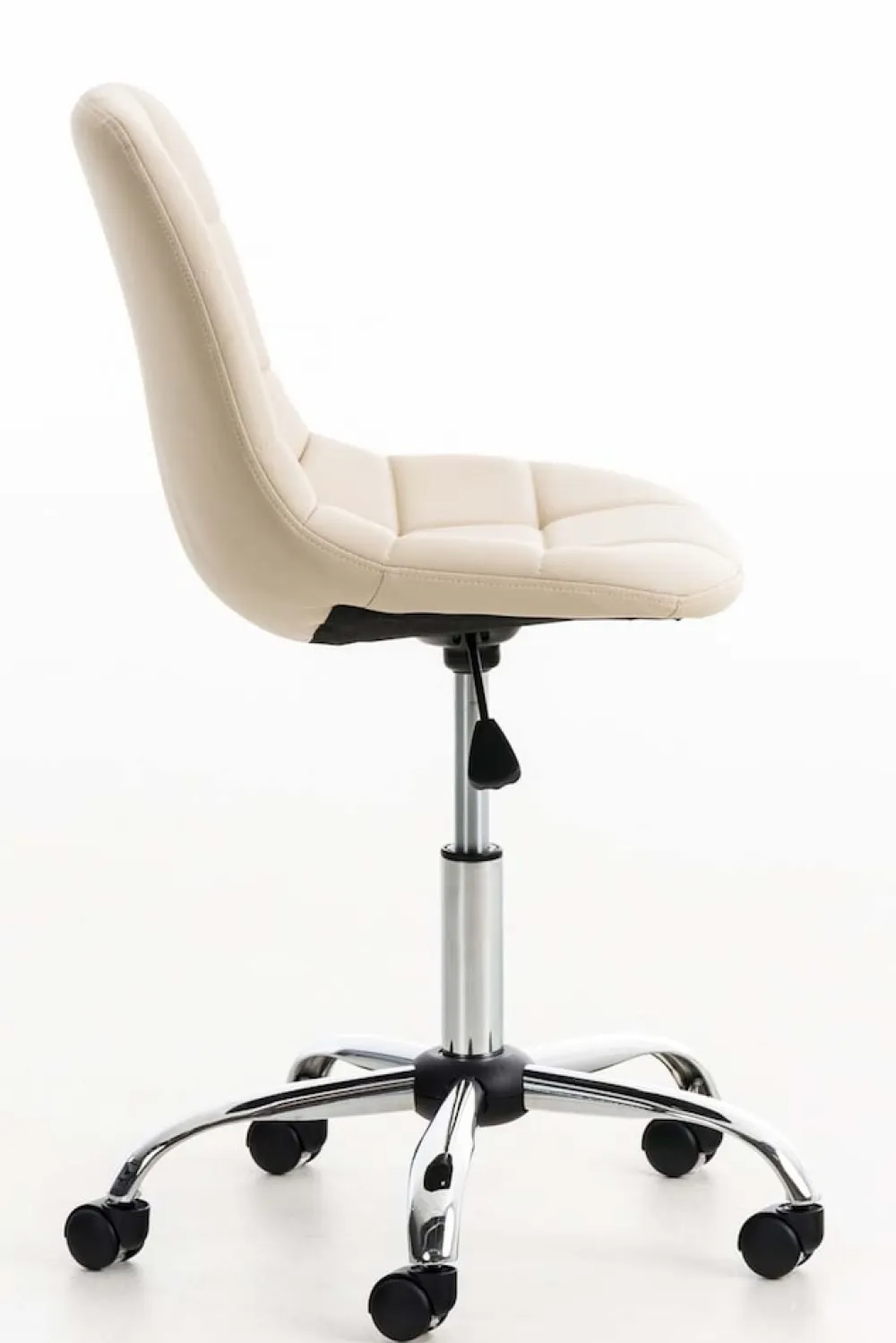 Bürostuhl Emily Kunstleder Creme ^ TPFLiving Sale