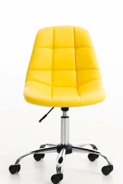 Bürostuhl Emily Kunstleder Creme ^ TPFLiving Sale