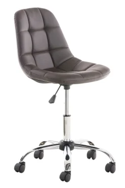 Bürostuhl Emily Kunstleder Creme ^ TPFLiving Sale